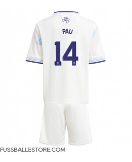 Günstige Aston Villa Pau Torres #14 3rd trikot Kinder 2025-26 Kurzarm (+ Kurze Hosen)